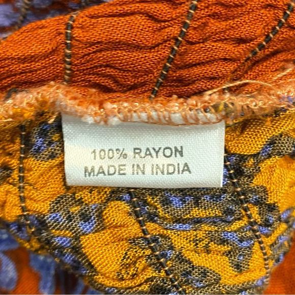 EVEZ boho hippie smocked flowy strapless ethnic dress Fairy Fairycore Beachy - Picture 3 of 6